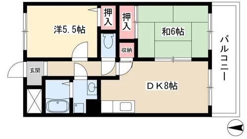 グランパーク高畑【103号室】の間取り