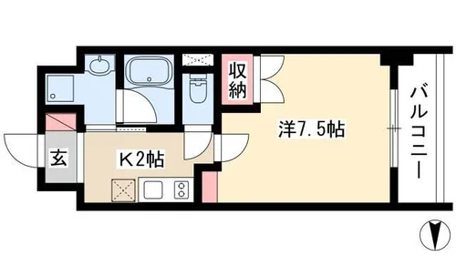 アマーレ葵【5階】の間取り