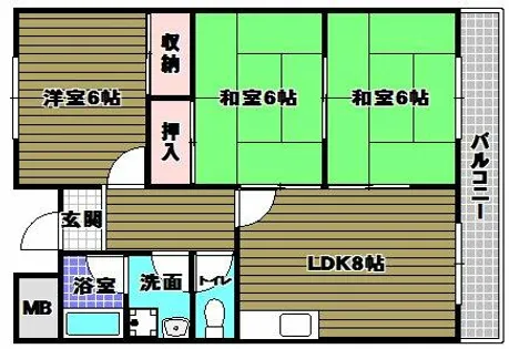ロイヤルガーデン長野【2階】の間取り