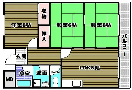 ロイヤルガーデン長野【5階】の間取り