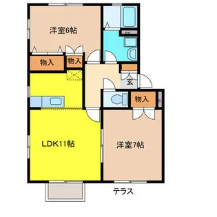 桜アベニュー【1階】の間取り