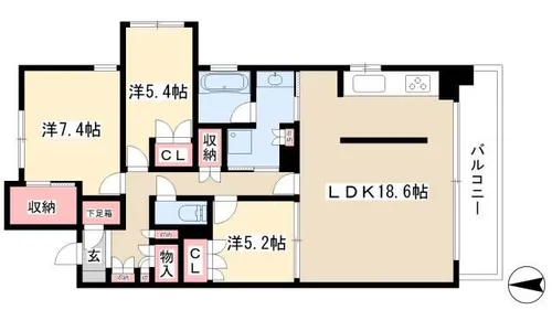プライムメゾン富士見台【4階】の間取り