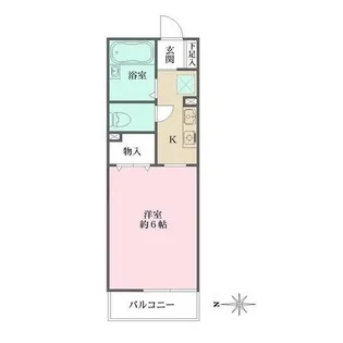 ジュネス仁川【205号室】の間取り