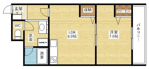 ドエルパークサイド【2階】の間取り