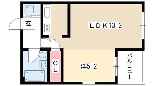 セントレイクセレブ大曽根【202号室】の間取り