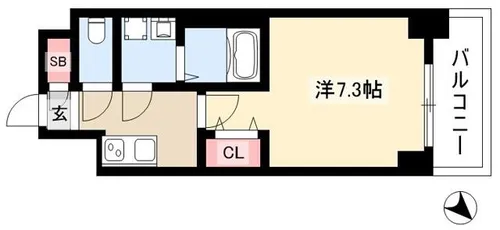 S-RESIDENCE志賀本通North【605号室】の間取り
