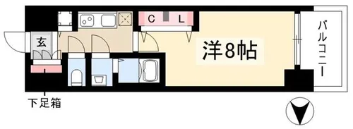 プレサンスジェネ葵【4階】の間取り