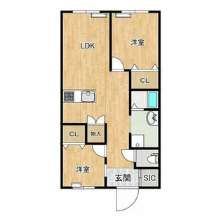 滝子アネックス【2-E号室】の間取り