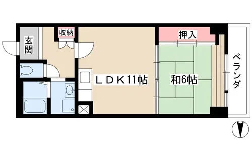 アーバニア大須【1107号室】の間取り