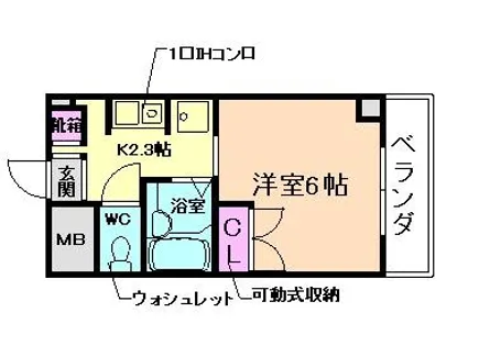 プリモ中桜塚【502号室】の間取り