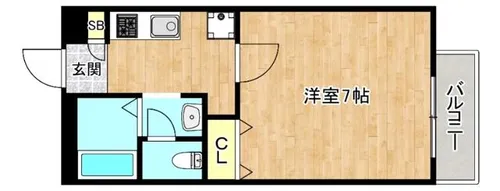 BLANCFLEURB【1階】の間取り