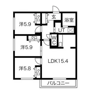 ZABO HILLS HASSAMU【2階】の間取り