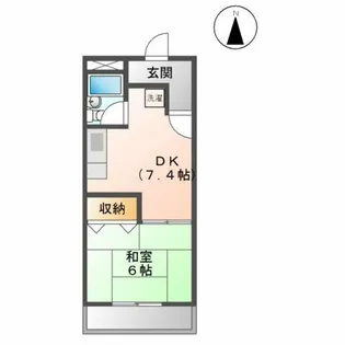 1DKの間取り画像