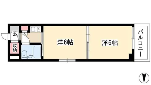 プリンセス栄【8階】の間取り