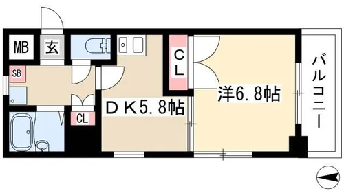シャンポール大須【2階】の間取り