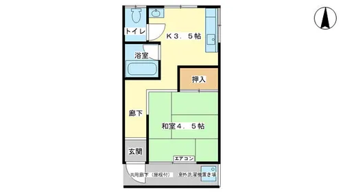 東口アパート【202号室】の間取り