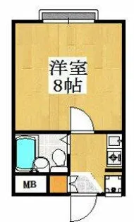 パル西明石【203号室】の間取り