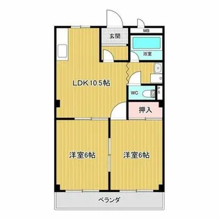 パティオ野並【403号室】の間取り