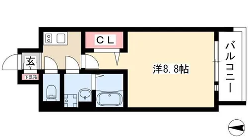 プレサンスTHE栄【7階】の間取り