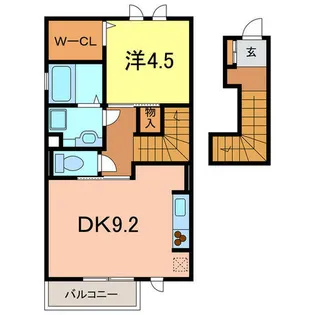 エスペランサD【205号室】の間取り