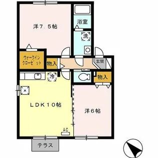 シャイン ダイワ A棟【1階】の間取り