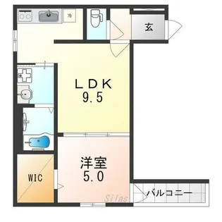 フジパレス シエスタ【1階】の間取り