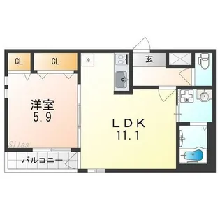 フジパレス シエスタ【2階】の間取り
