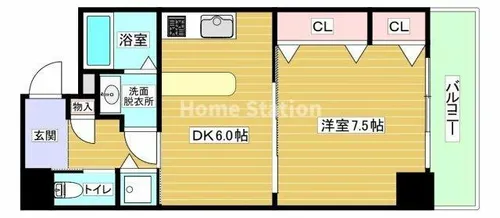 大阪府大阪市福島区玉川1丁目【マンション】の間取り