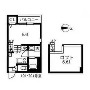ハーモニーテラス向島町【101号室】の間取り