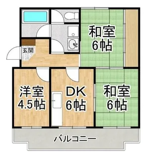 サンシャイン芝田【3階】の間取り
