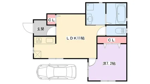 大阪府寝屋川市木田元宮1丁目【アパート】の間取り