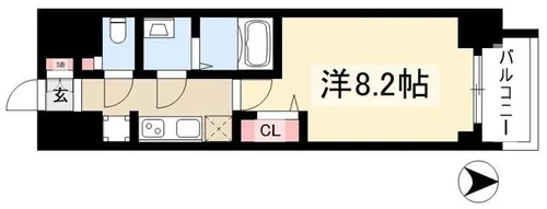プレサンス広小路通パルス【0903号室】の間取り