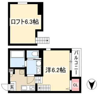 ロフトレジデンス新守山【202号室】の間取り