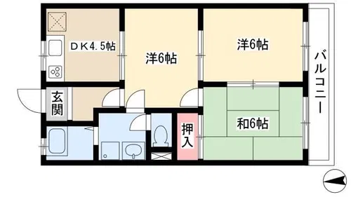 ファインマンションⅠ【1階】の間取り