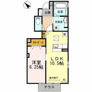 ムーンファクシ【1階】の間取り