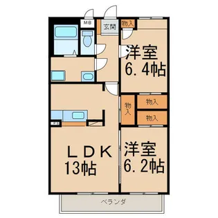 SAPPY AJIOKA【2階】の間取り