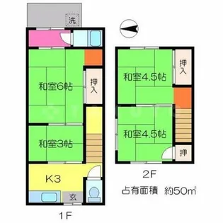 京都府京都市左京区修学院坪江町【一戸建】の間取り