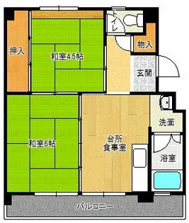 有野団地【B02-501号室】の間取り