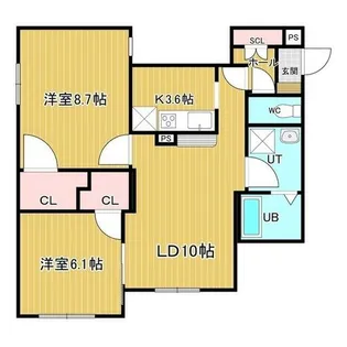 Will Ⅱ【101号室】の間取り