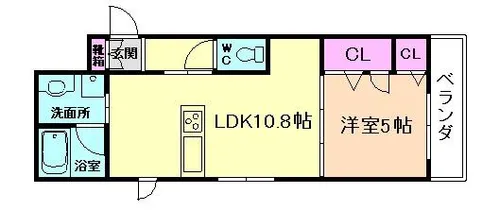 コンフォート池田室町【1階】の間取り