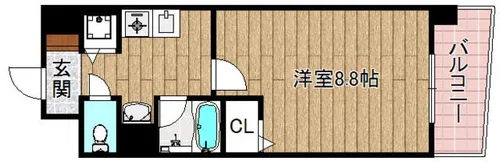 プランソレイユ【403号室】の間取り