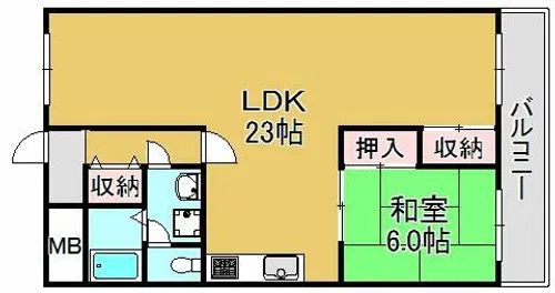 長田センタービル【7階】の間取り