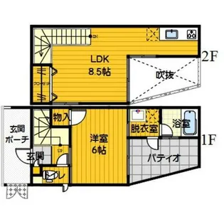 ウェルホール・パティオ【101号室】の間取り
