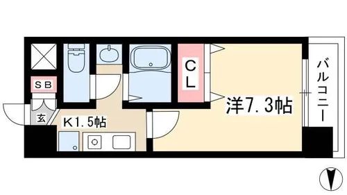 アレーズカシェート【5階】の間取り