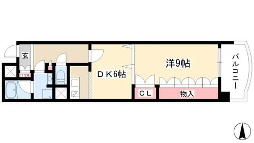 THE RESIDENCE KANAYAMA SOUTH【703号室】の間取り
