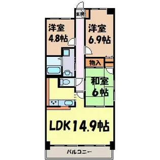 クレストステージ御器所【6階】の間取り