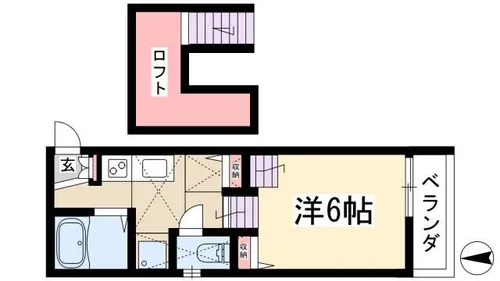 隠れ家(KAKUREGA)【2階】の間取り