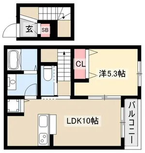 ヒルサイド見附町【208号室】の間取り
