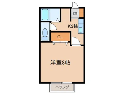 KEコーポ小牧【2階】の間取り
