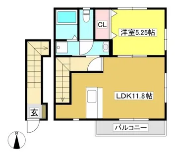 ライフイン・湿見【202号室】の間取り